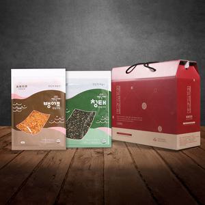 국내산 청태 뱅어포 고추장 양념구이 광주리세트 3호 매운맛 / 뱅어포4봉+청태4봉