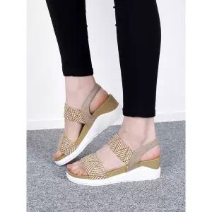 [하프클럽/아나이스]국내제작 짜임 웨지샌들 5.5cm_25S198