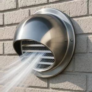 스텐 원형 환기구 후드캡 외부 환기용 배기구 벌레차단 마개 환풍구 외벽 배관 덕트 커버 파이프캡 통풍구