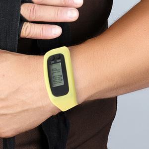 TK (6개) 실리콘밴드 만보기 시계 옐로우