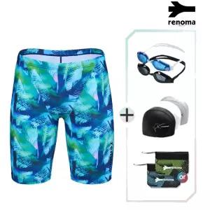 [롯데백화점]레노마 남성4부실내수영복T수경수모세트  MS2F809SET_BU