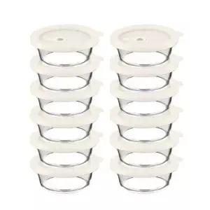 내열오븐유리 촉촉한 즉석한끼용기(원형 400mlx6p)-2개 밥용기 유리용기 냉동밥보관 찜기 반찬통