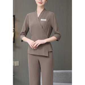 미용사 작업복 에스테틱 유니폼 피부관리사 네일 마사지샵 근무복