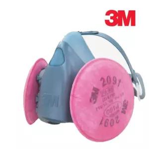 3M 마스크 7502 방진세트 7502+2091/농약/방제/특수/보호/방독면/방진/방독/용접/산업용/분진/작업용/공업