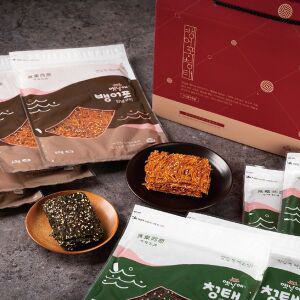 [하프클럽/훈훈한삼촌]식약동원 광주리 3호 선물세트 (뱅어포 소4봉+청태 소4봉)