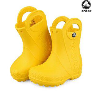 [크록스]핸들 잇 레인 부츠 키즈 유아 초등학생 어린이 아동 여아 장화 12803-730 노랑 옐로우