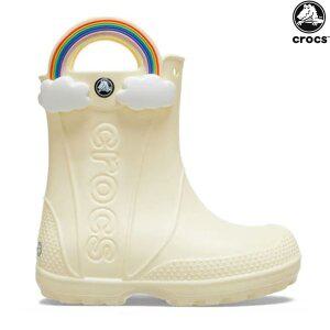 [크록스]핸들 잇 레인보우 레인 부츠 키즈 유아 남아 여아 아동 초등학생 장화 211117-76O 버터크림