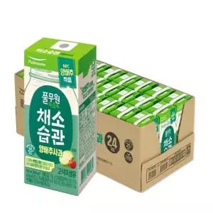 풀무원 채소습관 양배추사과(190ml 24개) 티타임 손님접대 회사 사무실 팬트리 탕비실 음료