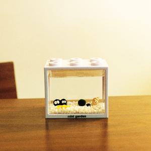 미니가든 블록어항 숯검댕이 친구들 마리모M 키우기 세트 (흰색)