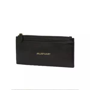 [롯데백화점]질스튜어트 [선물포장+쇼핑백] 코코 블랙 로고장식 소가죽 슬림 장지갑 JAWA5F530BK