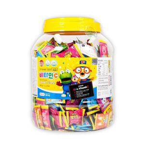 뽀롱뽀롱 뽀로로 비타민C 500정 복숭아맛 키즈 츄어블 어린이 캔디 영양 유치원 선물