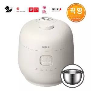 쿠첸 본사직영 브레인 풀스테인리스 듀얼프레셔 6인용 IH전기압력밥솥 CRH-TWS0610W