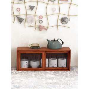 엔틱 그릇장 미니 찬장 주방 수납장 빈티지 미닫이 커피장