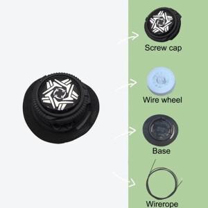 1쌍  자동 끈 운동화 넥타이없이 회전 버클 신발 성인 어린이 게으른 액세서리