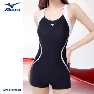 MIZUNO 미즈노 여성 반신 수영복 실내 수영장 강습용 N2CAB389 자수 연습 훈련