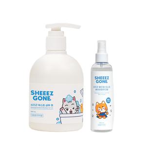 쉬즈곤 부스트 캣 샴푸 500ml+올인원 미스트 베이비파우더향  200ml 반려동물 피부케