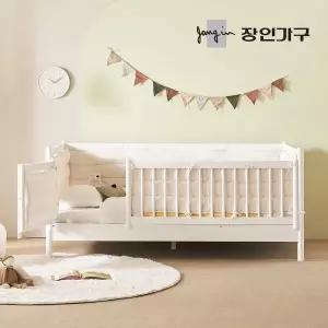 [장인가구]뉴피터 SE0 어린이 원목 저상형 데이베드 올가드형 침대 SS +본넬유로탑 범퍼포함