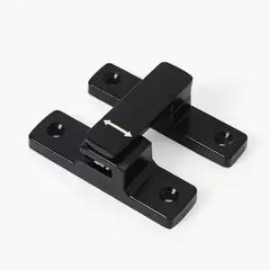 문 걸쇠 시건장치 C1 블랙 일자 여닫이 중문 180도 90도 180도 철제 잠금 현관문 안전고리