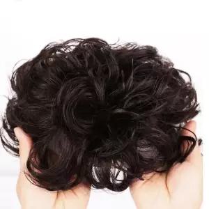 웨이브 정수리 헤어피스 다크브라운 인모 볼륨 웨딩 (WFHFKMA)