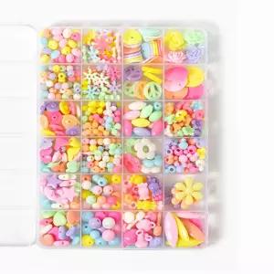 비즈공예재료세트 24칸 1호 단품/비즈공예/미술/키트/펄러비즈/데코/팔찌/미술키/고리/보석/십자수/초등