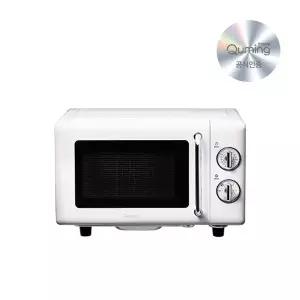 [현대큐밍][당일출고] 현대큐밍 레트로 무회전 플랫형 전자레인지 20L 화이트 HQZMQ00W0E