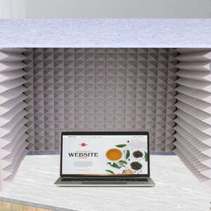 부스 방음 간이 소음제거 조립식 흡음재 회색