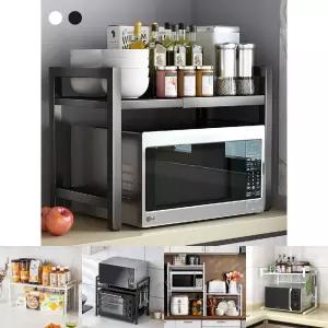 키밍 높이 너비 조절 1단 전자레인지 선반/전자/렌지/레인지/레인지대/렌지대/밥솥/수납/다이/거치대/수납