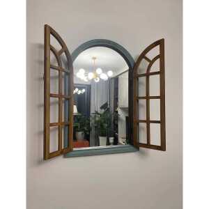 유럽풍 창문형 거울 미러 엔틱 화장대 벽 인테리어 장식품