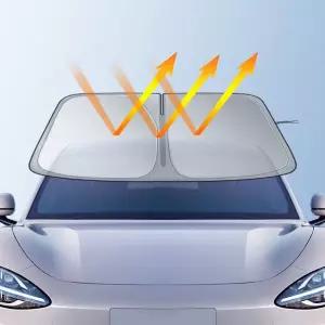 [1+1] 원터치 차량용 햇빛가리개 자동차 앞유리 썬바이저(+보관파우치)