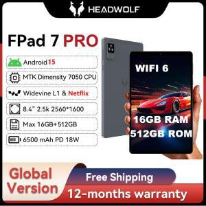 헤드울프 FPad7 PRO 안드로이드 15 태블릿 8인치 2.5K HD 최대 16GB+512GB, 6500mAh PD18W, 8MP+16MP 카메