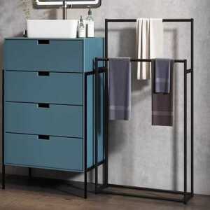 수건 걸이대 스탠드 타월 헤어샵 업소용 빨랫대 행거 60x22x100