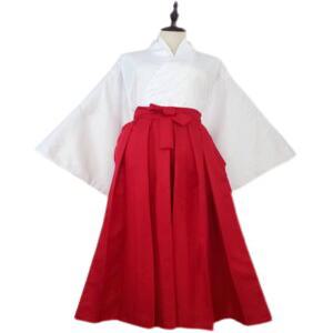 코스프레 일본 무녀복 유카타 사무라이 베스트 코스튬