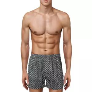 [롯데백화점]엘르이너웨어 남성 로고 사선 체크 트렁크(EEMTK776)