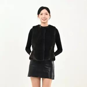 우진모피(WJ) 코펜하겐 퍼 휘메일 라운드 브라운 밍크베스트 국내생산 본사직영