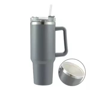 본연의맛 편한생활연구소 세라믹 텀블러 대용량 대형 빨대 손잡이 보냉 보온 1리터 템블러