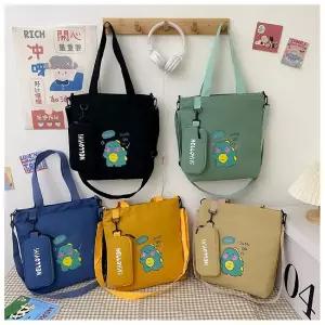 귀여운 공룡 에코백 학생 학원 보조가방 크로스백