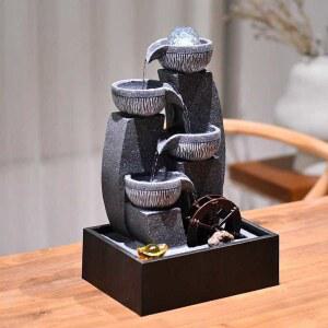 물소리 흐르는물 돌분수대 정원 찻집 돌가습기 미니 작은