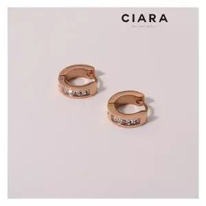 CIARA 써지컬스틸 Cagliari 투써클 블록브루드 원터치 귀걸이