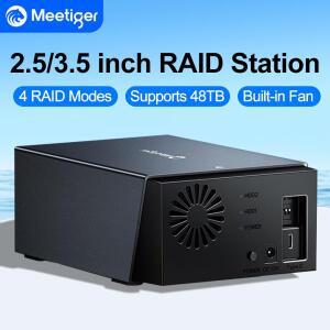 Meetiger 2 베이 HDD 도킹 스테이션 SATA-USB 3.0 2.5/3.5 인치 외장형 하드 드라이브 케이스 스토리지 용