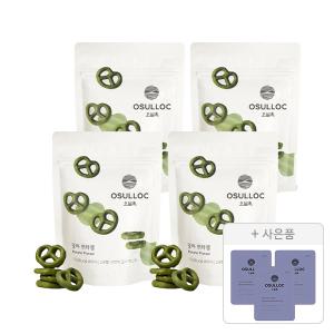 오설록 말차 프레첼 70g, 4개 + 증정(피치 파파야 블랙티, 3개)