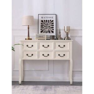 빈티지 콘솔 화이트인테리어 신혼가구엔틱 인테리어가구 암판 맨틀 벽난로장식장 폭좁은콘솔