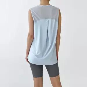 [다잇템]여성 편한 하프 망사 캐쥬얼 민소매티 세트