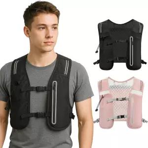 트레일 러닝 베스트 조끼 여름 등산 마라톤 조깅 아웃도어 트레킹 백팩 메쉬 경량 배낭 포켓 가방 런닝백