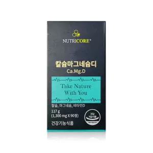 뉴트리코어 칼슘 마그네슘 비타민D 1300mg x 90정 1개 / 써클