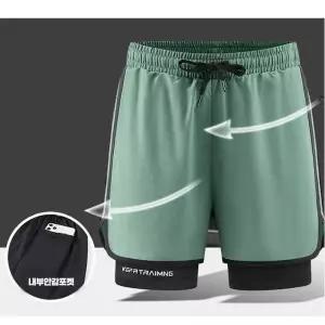 러닝 반바지 헬스 사이클 속바지 일체형 휴대폰포켓 허리밴딩 타올걸