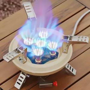 캠핑 버너 5구 스토브 5성 캠핑용 휴대용 고화력 강염 버너