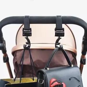 고품질 유모차 가방 걸이 탈부착 고리 액세서리 홀더 후크 유모차용 거치대 (WFJJZFI)
