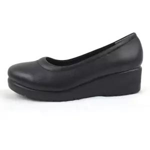 순이의수제화 국산 소가죽 발편한 통굽 키높이 여성 가죽 로퍼 여자 승무원 신발 구두 4cm