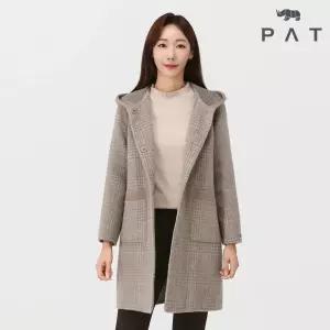 [PAT 여성] 프리미엄 체크 알파카 핸드메이드 코트_1J81103