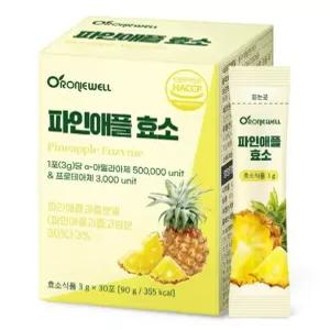 로니웰 브로멜라인 파인애플효소 과즙분말 고역가수치 효소식품 30포